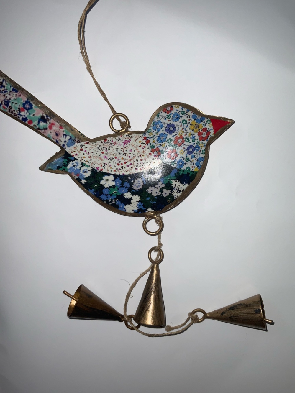 Decorative Floral Bird Wind Chime - Multicolor